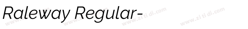 Raleway Regular字体转换